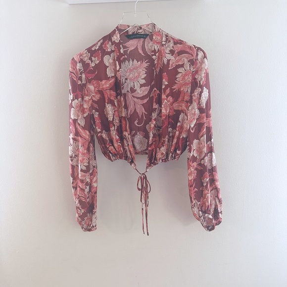 Zara cropped floral wrap size XS - Picture 5 of 5